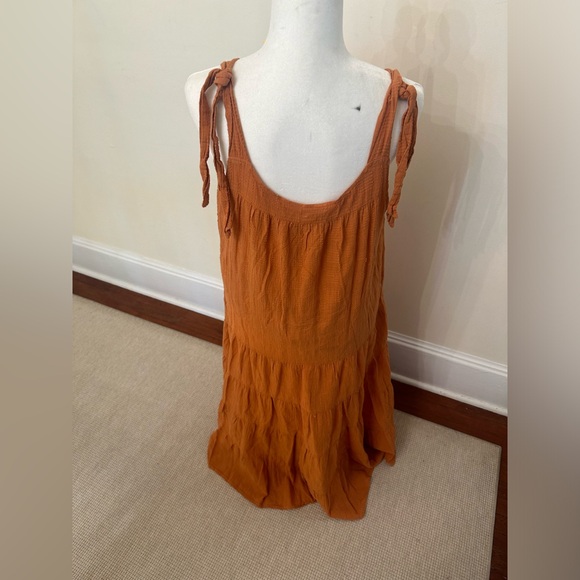 Super cute orange maxi transition to fall! Size L Nordstrom - Picture 2 of 2